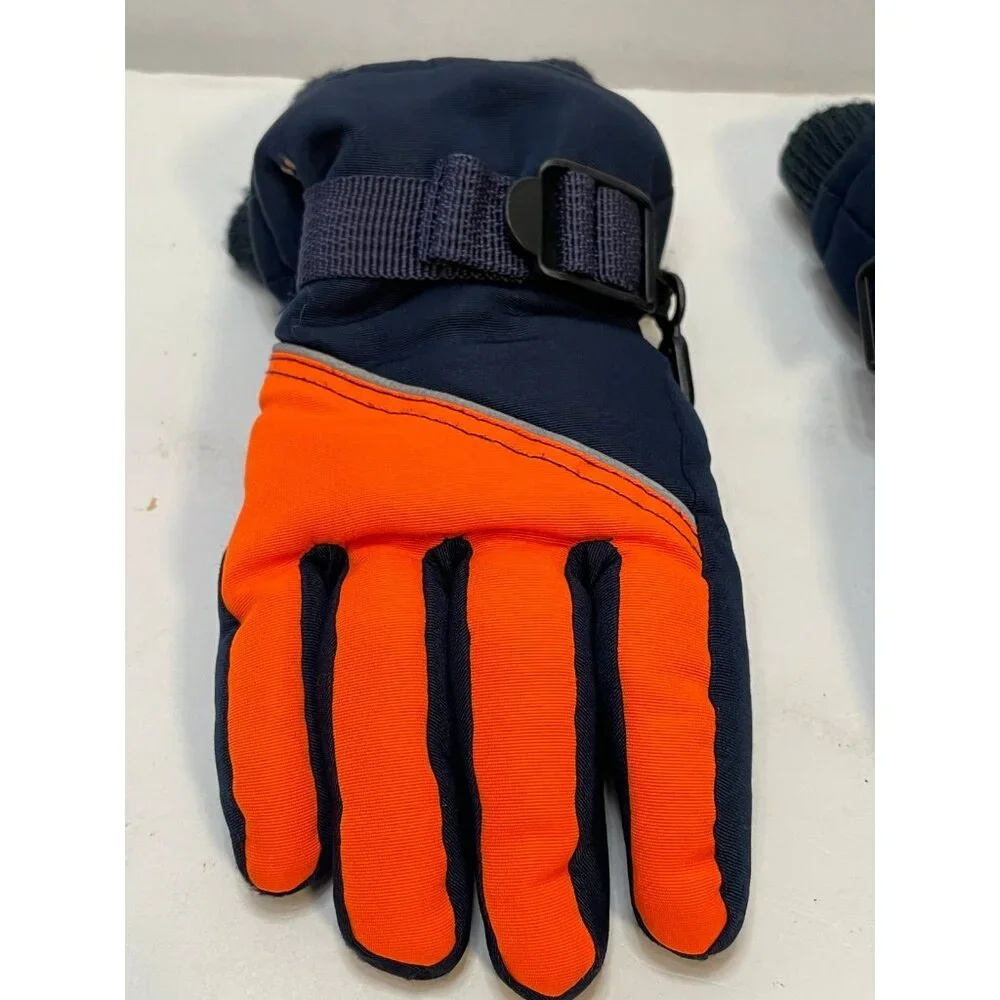 Champion C9 waterproof gloves youth small Thinsulate blue orange